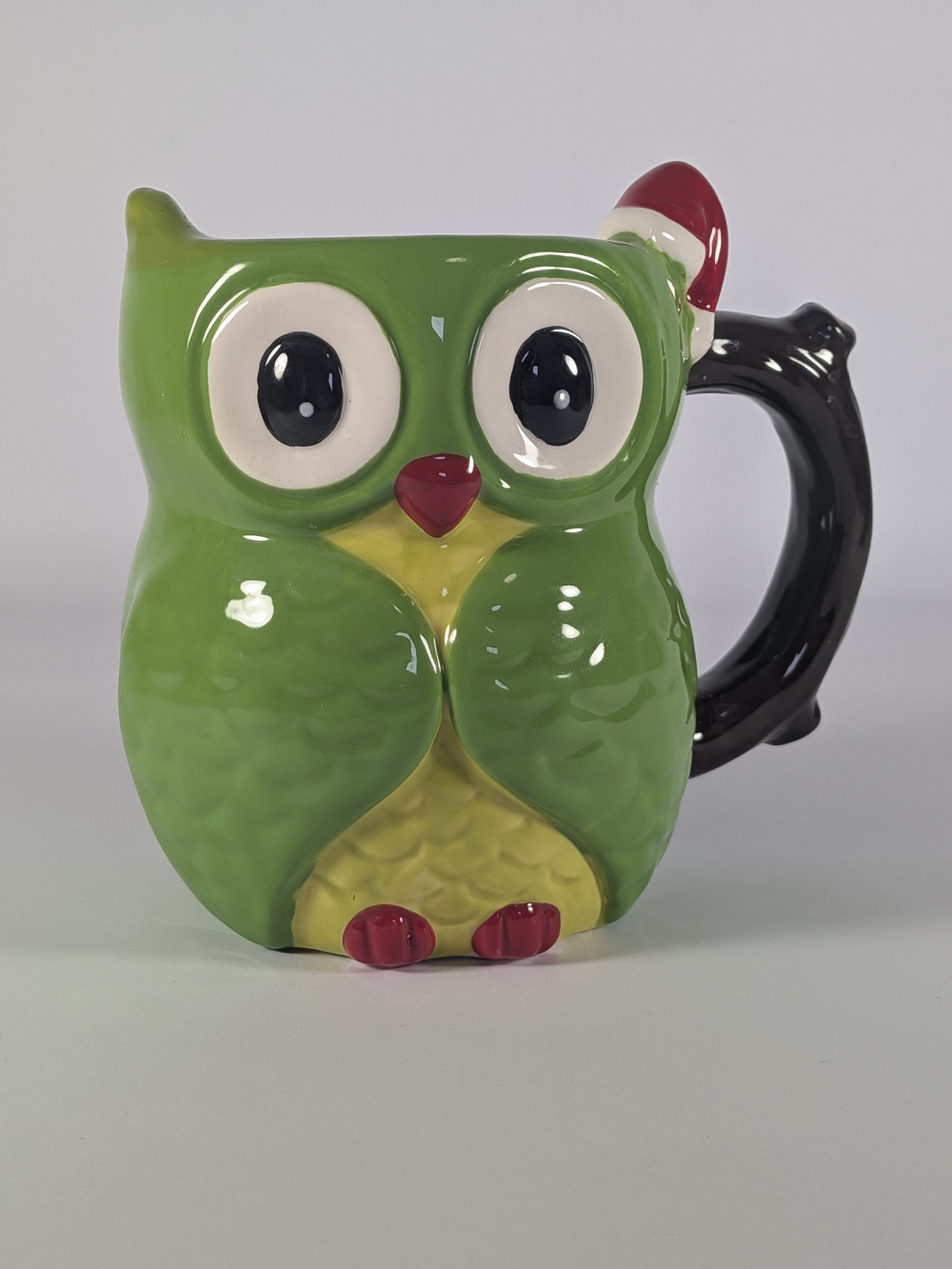 Ceramic Green Owl Coffee Mug - Cute Owl Design